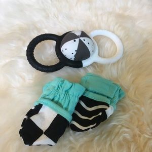 Lovevery baby mittens and rattle